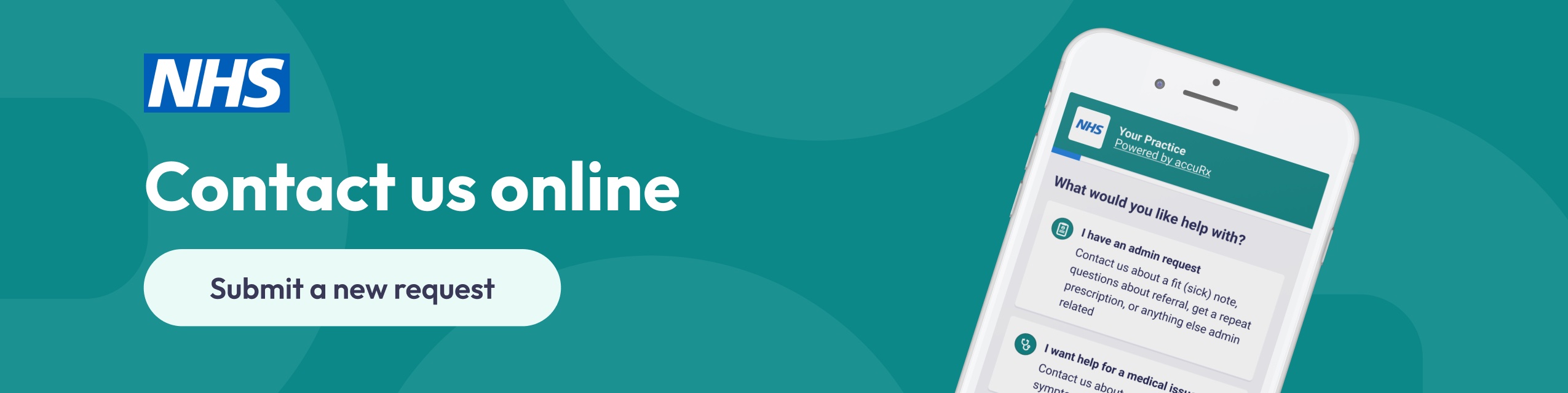 Contact your GP online, submit a new request